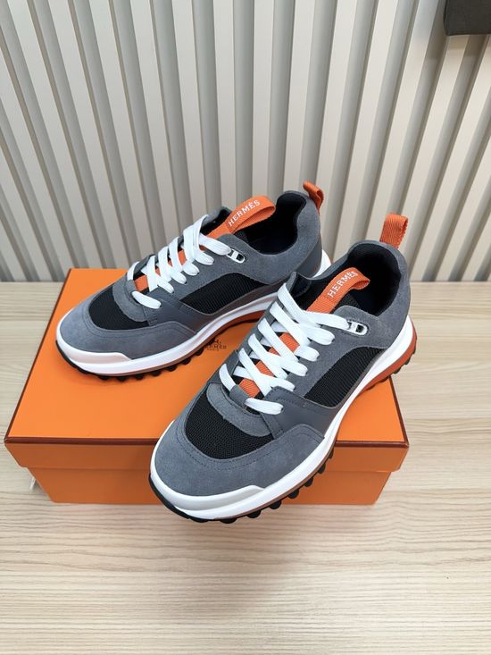 Hermes Premium Leather Retro Style Comfortable Casual Board Shoes