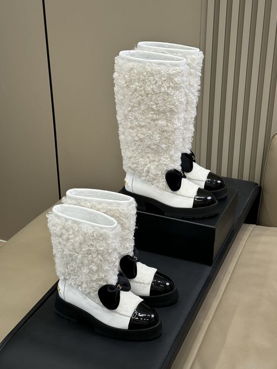 Chanel Fuzzy Warm Boots Premium Leather Non Slip Comfort Footwear