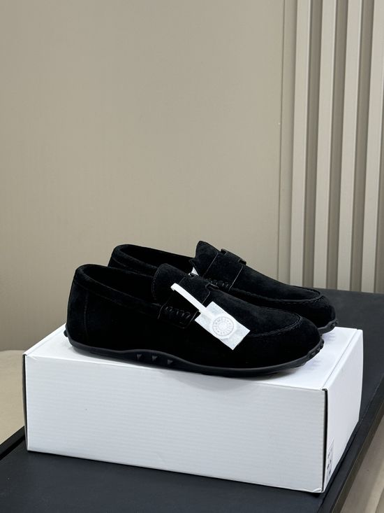 Hermes Classic Suede Loafers Comfortable Casual Daily Slip On Shoes