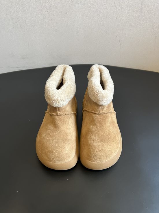 UGG Warm Suede Fuzzy Cuff Short Ankle Boots Non Slip Comfortable Sole