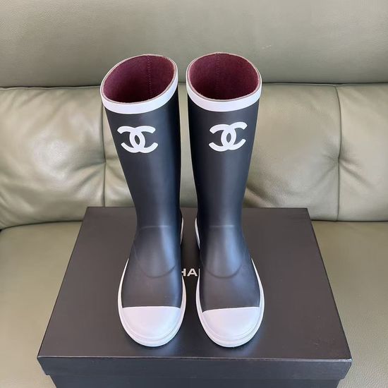 Chanel Waterproof Ankle Rain Boots with Non-slip Sole