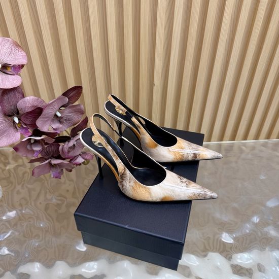 Yves Saint Laurent Chic Metal Chain Pointed Toe High Heels