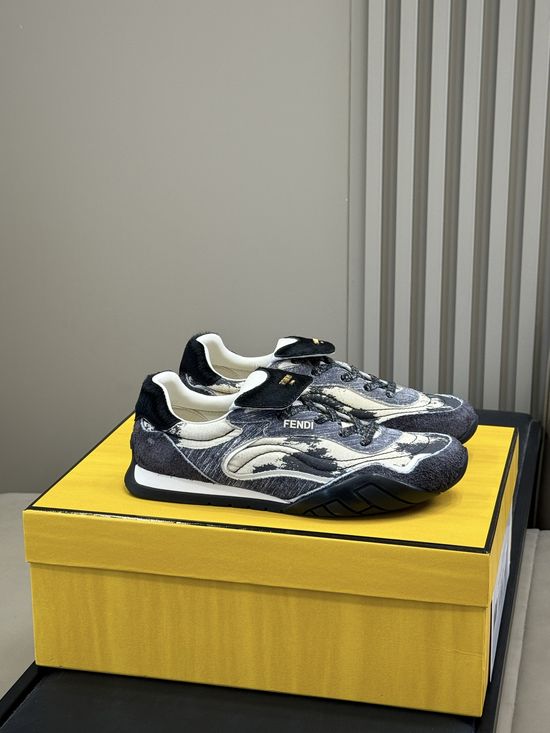Fendi Color Block Soft Sole Casual Daily Training Sneakers