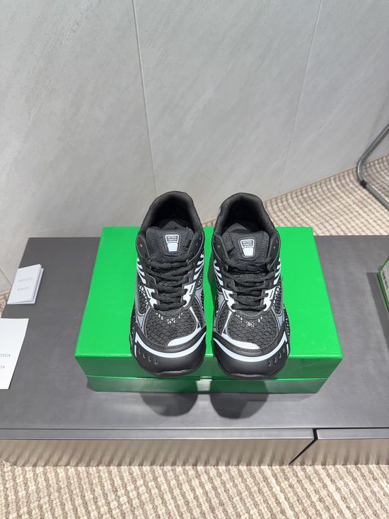 Bottega Veneta Geometric Sole Breathable Mesh Height Boosting Chunky Sneakers