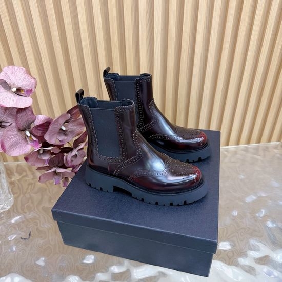 Alexander Wang Thick Sole Embossed Leather Ankle Boots Comfortable