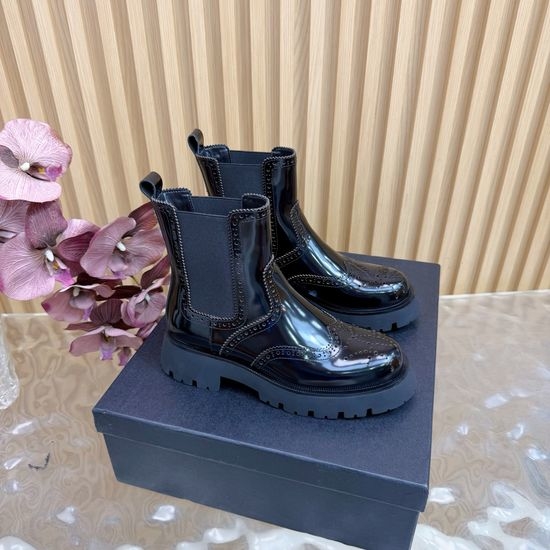 Alexander Wang Thick Sole Embossed Leather Ankle Boots Comfortable