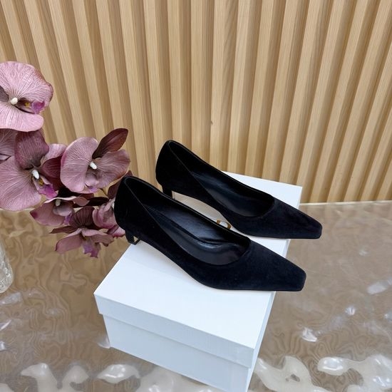 Jimmy Choo Pointed Toe Kitten Heel Velvet Pumps With Soft Lining