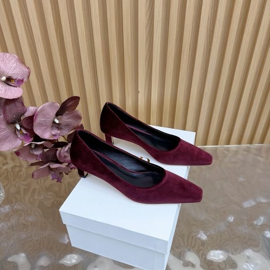 Jimmy Choo Pointed Toe Kitten Heel Velvet Pumps With Soft Lining