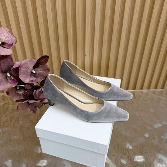 Jimmy Choo Pointed Toe Kitten Heel Velvet Pumps With Soft Lining
