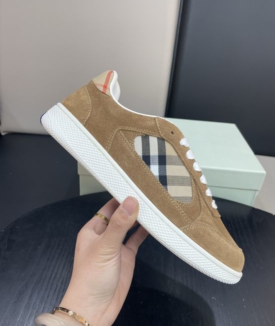 Burberry Suede Casual Sneakers with Breathable Leather Insole