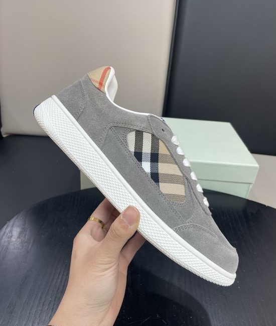 Burberry Suede Casual Sneakers with Breathable Leather Insole