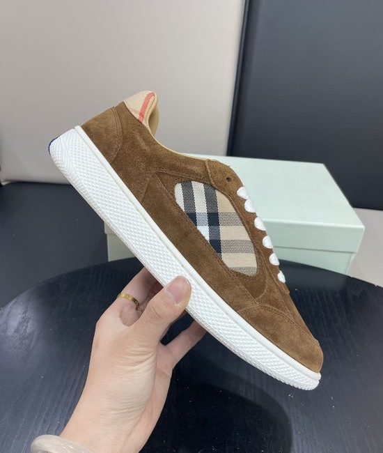 Burberry Suede Casual Sneakers with Breathable Leather Insole