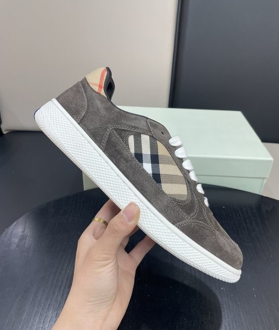 Burberry Suede Casual Sneakers with Breathable Leather Insole
