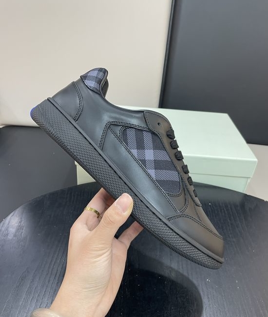 Burberry Suede Casual Sneakers with Breathable Leather Insole