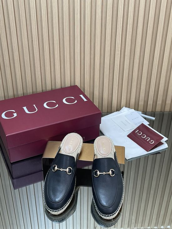Gucci Classic Espadrille Loafers Comfortable Slip On Casual Shoes