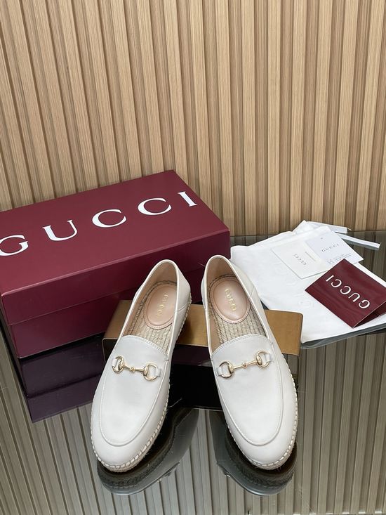 Gucci Classic Espadrille Loafers Comfortable Slip On Casual Shoes