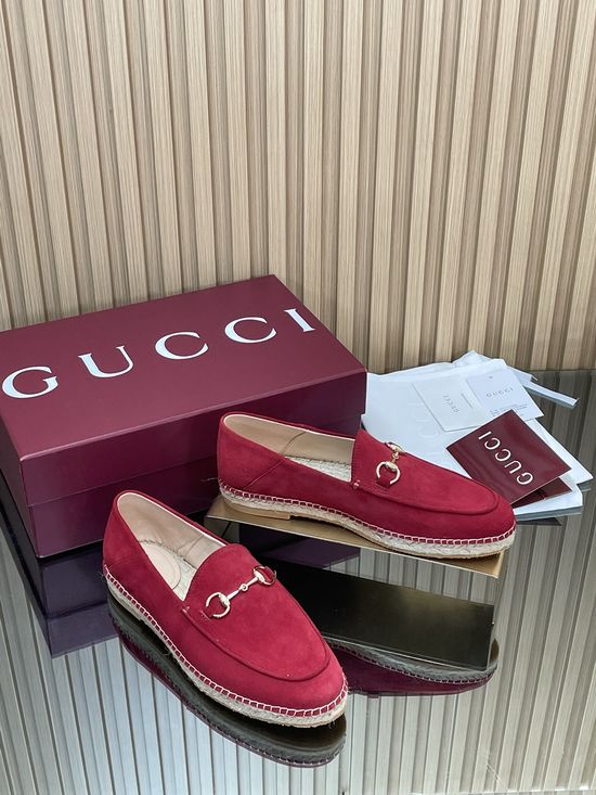 Gucci Classic Espadrille Loafers Comfortable Slip On Casual Shoes