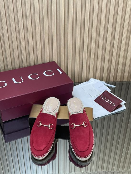 Gucci Classic Espadrille Loafers Comfortable Slip On Casual Shoes
