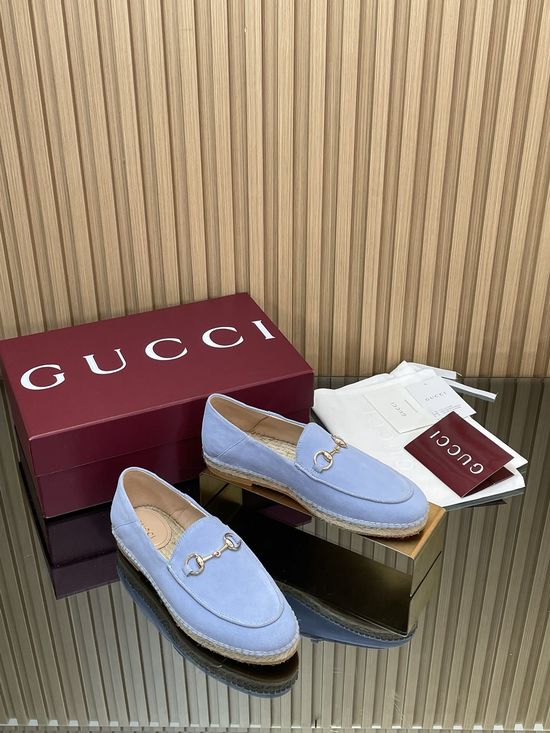 Gucci Classic Espadrille Loafers Comfortable Slip On Casual Shoes