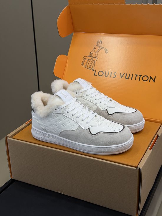 Louis Vuitton Fur Lined Warm Lightweight Casual Athletic Sneakers