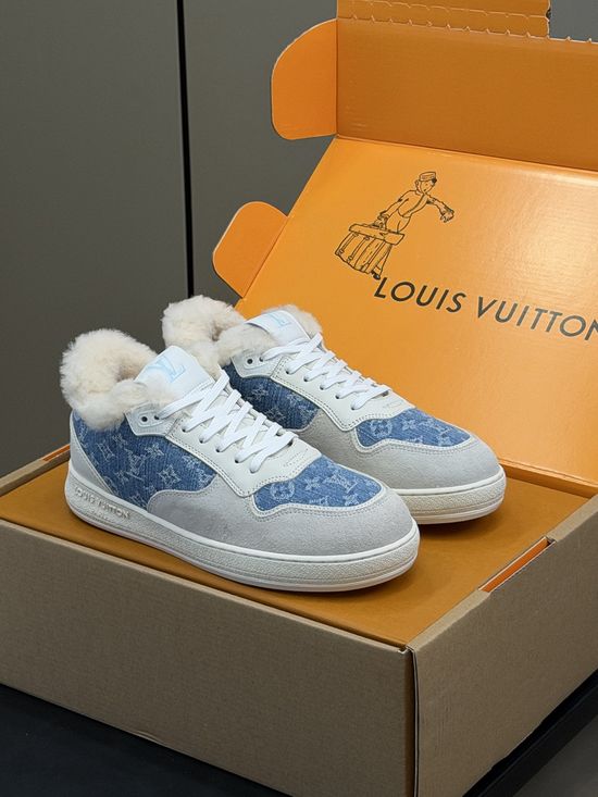 Louis Vuitton Fur Lined Warm Lightweight Casual Athletic Sneakers