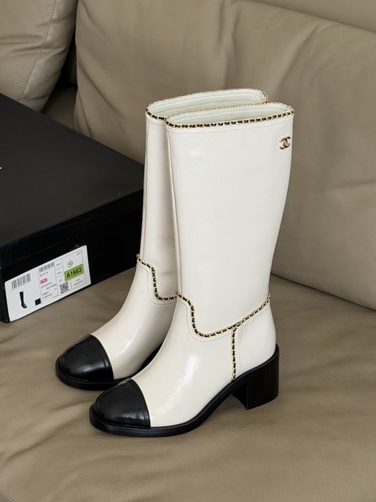 Chanel Patent Leather Chain Decor Casual Shoes Soft Lined Footwear