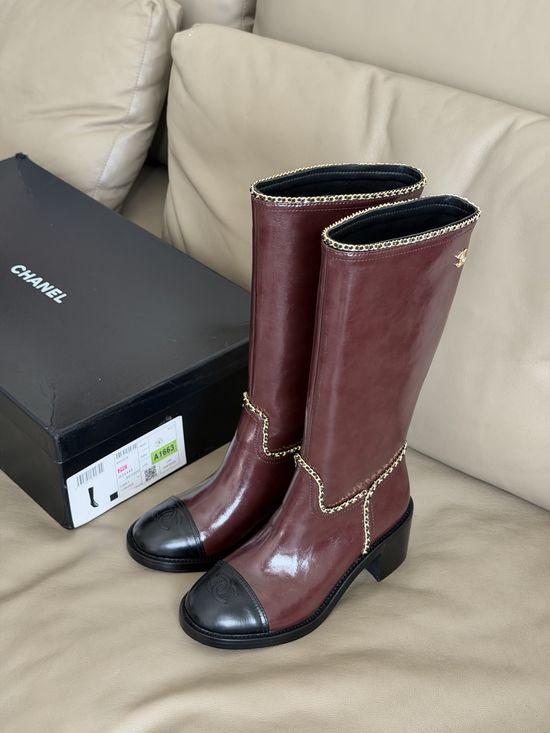 Chanel Patent Leather Chain Decor Casual Shoes Soft Lined Footwear