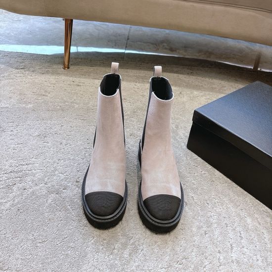 Chanel Thick Sole Casual Ankle Boots Easy Slip On Design