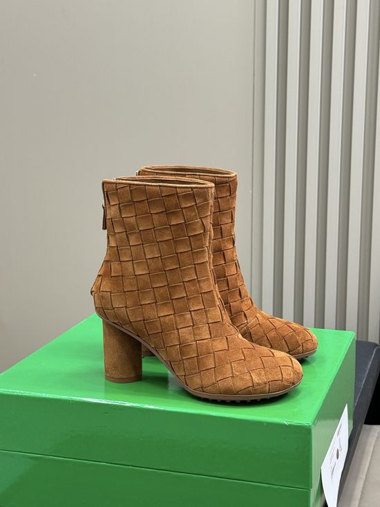 Bottega Veneta Stable Woven Ankle Boots with Comfortable Fit