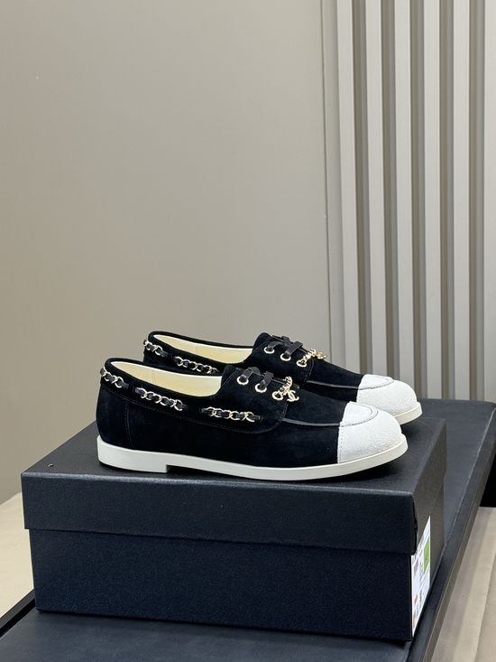 Chanel Classic Color Block Comfortable Versatile Daily Footwear