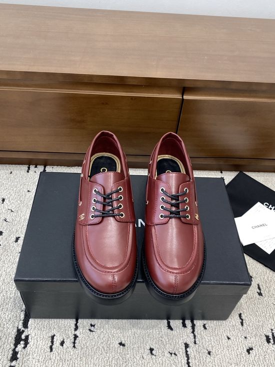 Chanel Premium Leather Loafers With Stripe Details 3.5cm Heel