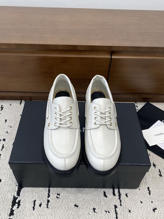 Chanel Premium Leather Loafers With Stripe Details 3.5cm Heel