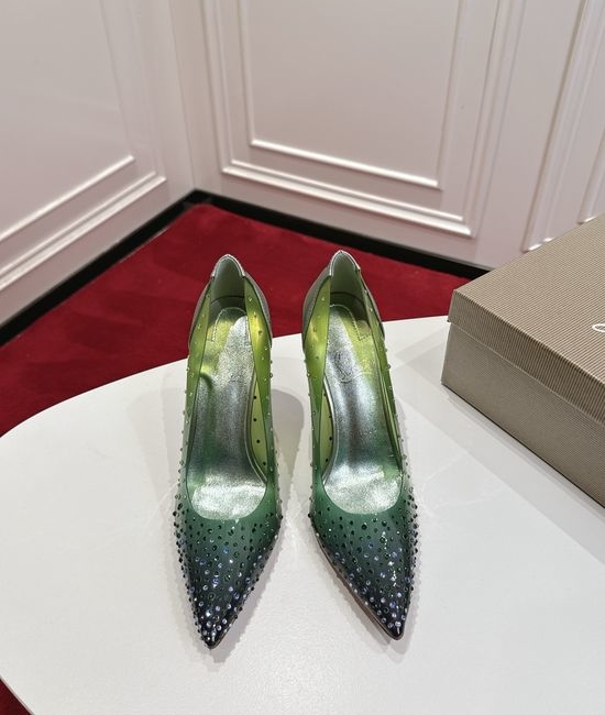 Christian Louboutine Premium Gradient Rhinestone Heels Soft Lining Genuine Leather Sole