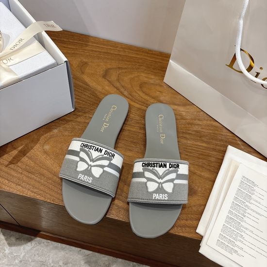 Christian Dior CD Color Block Stiletto Heel Sandals with Embroidered Logo