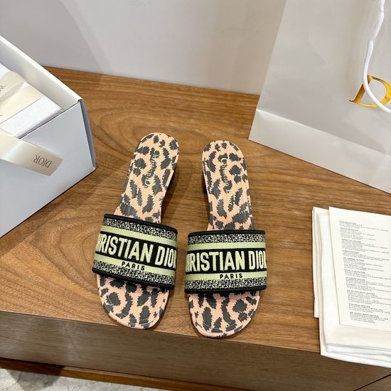 Christian Dior CD Square Toe Sandals with CD Logo and Chunky Heel