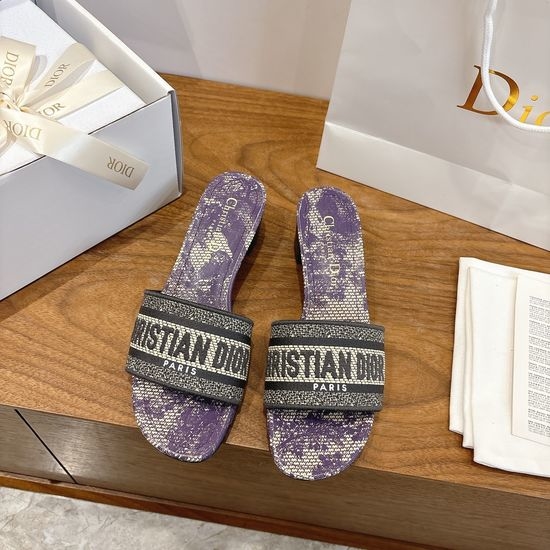 Christian Dior CD Square Toe Sandals with CD Logo and Chunky Heel