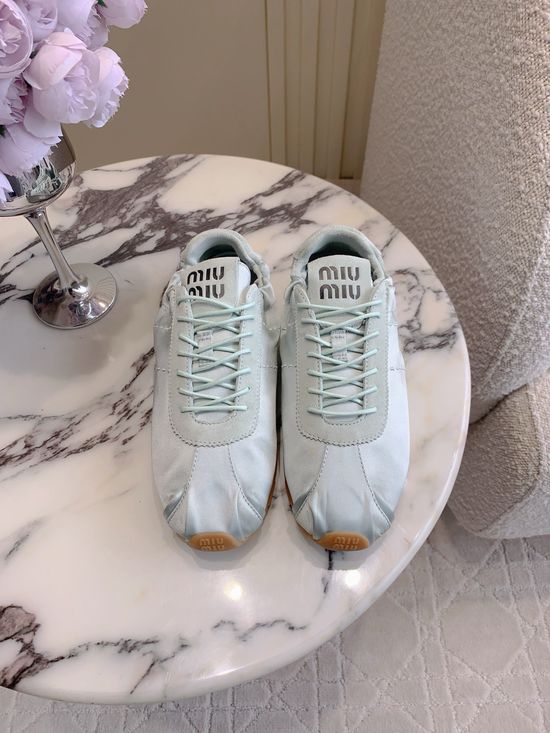 Miu Miu Satin Casual Training Shoes Soft Lightweight Comfortable Daily Wear