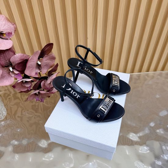 Christian Dior Elegant High-Heeled Mules with Classic Appeal
