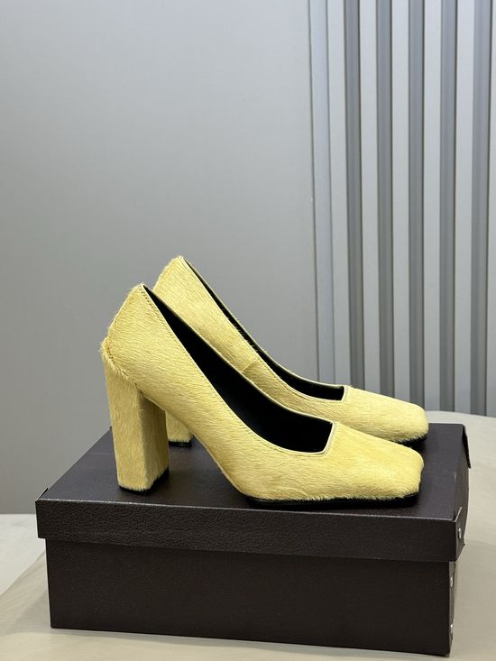 Alaia Square Toe Suede Mid Heel Pumps Elegant Comfortable Work Formal Wear