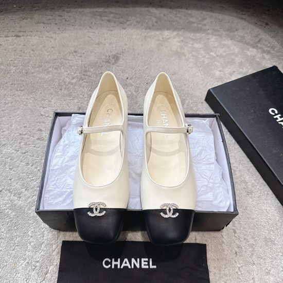 Chanel Vintage Square Toe Mary Jane Soft Leather Ballet Flats