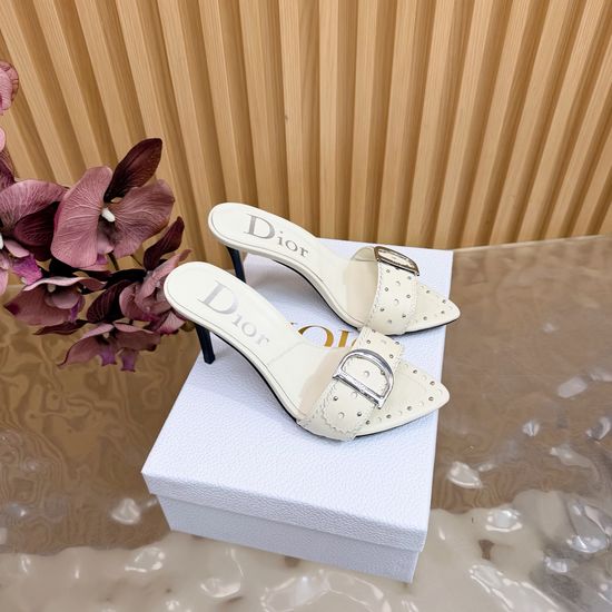 Christian Dior Elegant High-Heeled Mules with Classic Appeal