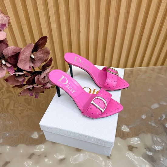 Christian Dior Elegant High-Heeled Mules with Classic Appeal