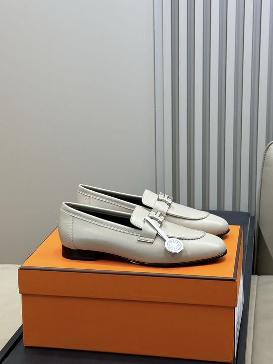 Hermes Tassel Loafers Classic Comfortable Genuine Leather Upper