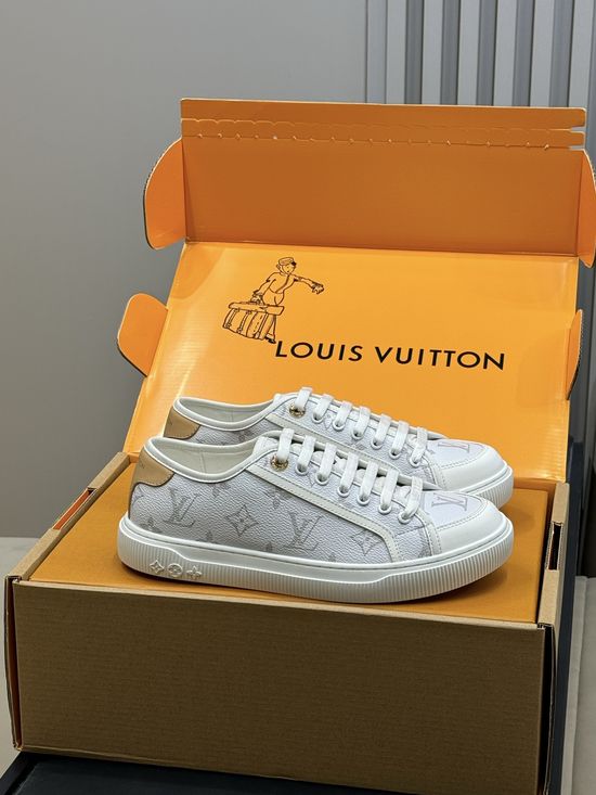 Louis Vuitton Monogram Denim Vintage Style Casual Sneakers