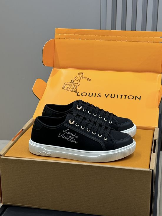 Louis Vuitton Monogram Denim Vintage Style Casual Sneakers