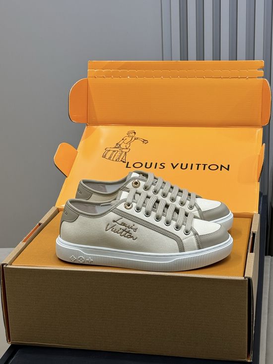 Louis Vuitton Monogram Denim Vintage Style Casual Sneakers