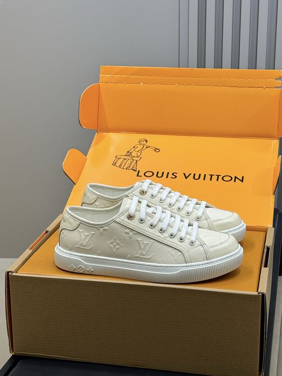 Louis Vuitton Monogram Denim Vintage Style Casual Sneakers