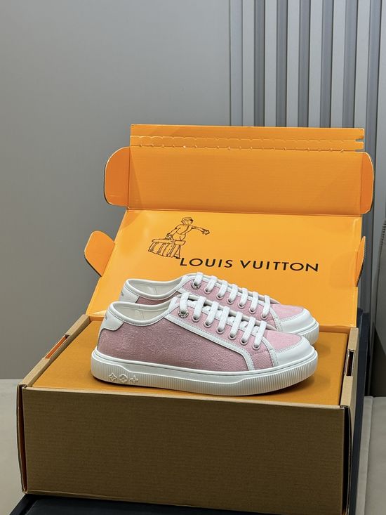 Louis Vuitton Monogram Denim Vintage Style Casual Sneakers