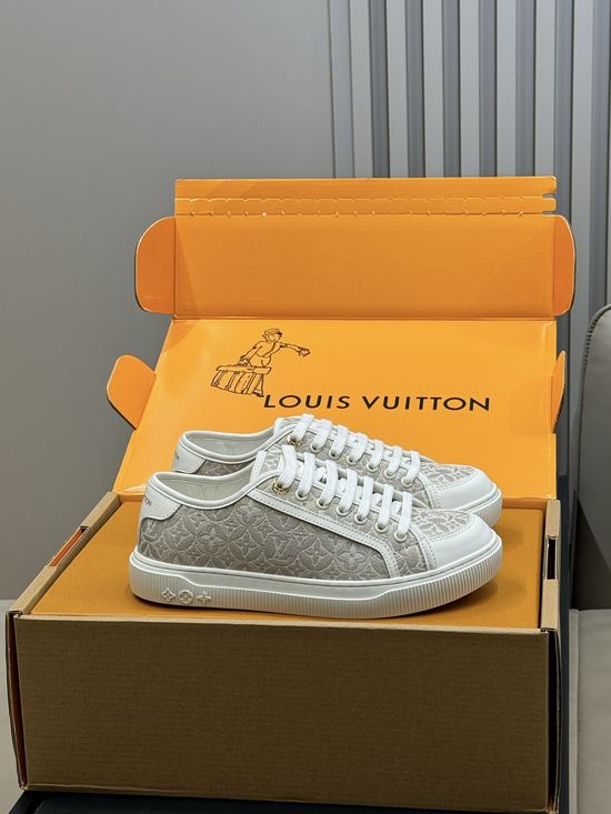 Louis Vuitton Monogram Denim Vintage Style Casual Sneakers
