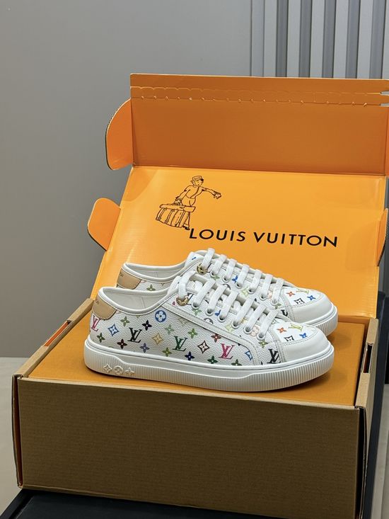 Louis Vuitton Monogram Denim Vintage Style Casual Sneakers